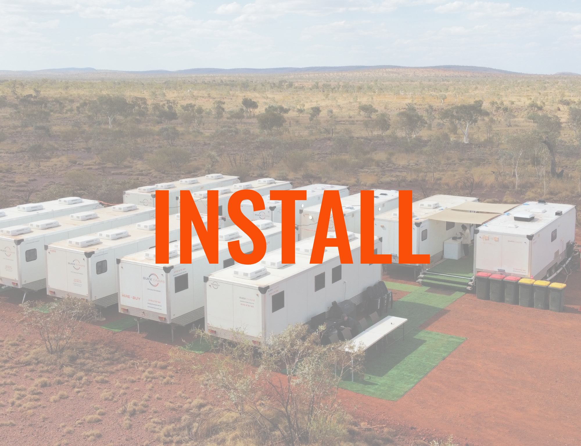 install pic of OFF-GRID MOBILE ACCOMMODATION by quick camps